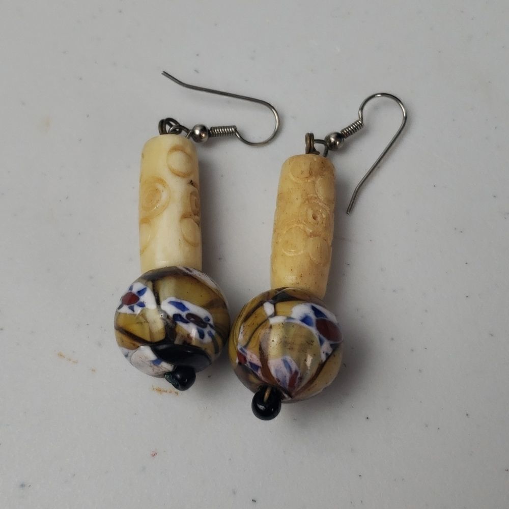Vintage Rare Buffalo Earrings
